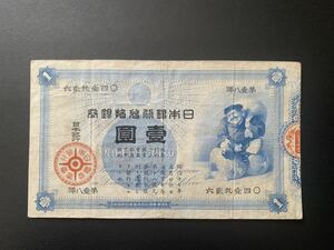 旧紙幣　旧兌換銀行券　大黒1円　古紙幣 希少　レア品　準並品　本物　透かしあり