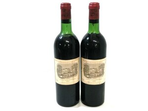 1000円スタート 果実酒 ワイン CHATEAU LAFITE ROTHSCHILD 1975 2本セット 730ml 未開栓 シャトー ラフィット ロートシルト 1 △お酒A817