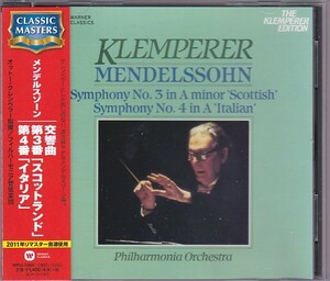 ★CD WC メンデルスゾーン:交響曲第3番「スコットランド」.第4番「イタリア」*オットー・クレンペラー(Otto Klemperer)