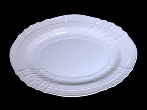 ■リチャードジノリ　　オーバルプラター　　楕円大皿　　ベッキオホワイト