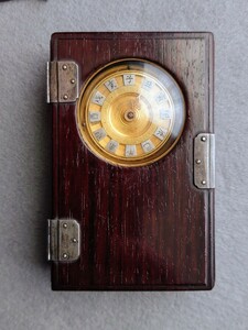 和時計 超小型和時計 印籠時計 割駒式 大名時計 バージ式 鍵巻き 動きます アンティーク 置き時計 