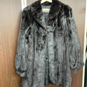 113280 毛皮 ミンク Nakamura fur Ginza Akasaka boutique ダークブラウン ブラウン ミンクコート セミロング 17-19