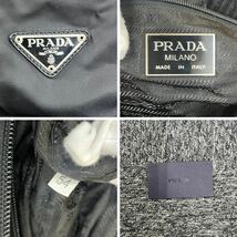 458.◎1円スタート◎PRADA プラダ ハンドバッグ ボストンバッグ ナイロン 三角プレート 黒 ブラック レディース メンズ【109393】_画像9