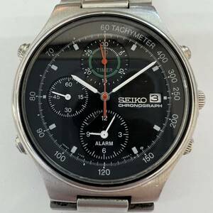 ★1円スタート★SEIKO セイコー スピードマスター クロノグラフ デイト メンズ 腕時計 7T42-6A10 クォーツ ジャンク 黒文字盤 ベルト純正