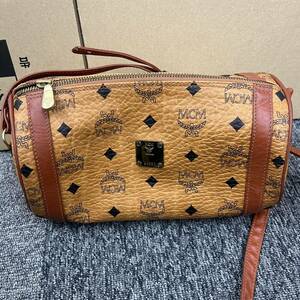 460.◎1円スタート◎MCM エムシーエム ショルダーバッグ ミニバッグ ヴィセトス柄 ブラウン系 レディース メンズ