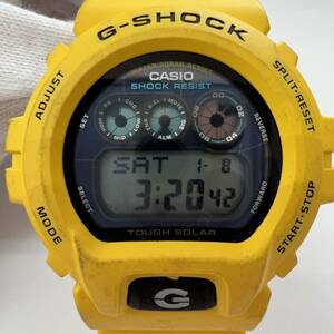 ★1円スタート★CASIO カシオ G-SHOCK Gショック メンズ 腕時計 デジタル G-6900A タフソーラー 稼働 訳あり イエローカラー 海外モデル