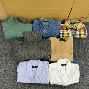 800. ラルフローレン 服まとめ RALPH LAUREN メンズ レディース ニット 長袖シャツ デニムシャツ 卸売り 