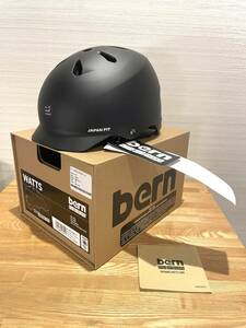 新品『bern / WATTS+ Japan Fit』XLサイズ Matte Black 23-24最新モデル BESM25P20 ウインター バーン ワッツプラス ジャパンフィット