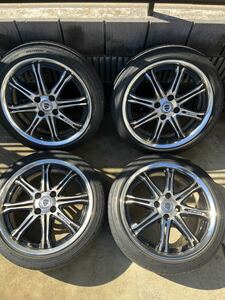 ☆送料無料☆WORKワーク社外ホイール16インチ5.5Jインセット46PCD100 4H GOODYEAR2017年製165/50r16タイヤホイール4本セット中古品