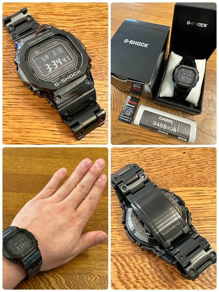 名作 CASIO カシオ G-SHOCK ジーショック GMW-B5000 フルメタル TOUGH SOLAR タフソーラー 電波ソーラー ブラック 腕時計 ロンハーマン