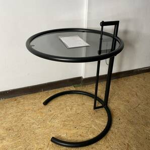 ClassiCon アジャスタブルテーブル E-1027 アイリーン・グレイ クラシコン サイドテーブル ブラック×スモークグレーガラス ixc.の画像1