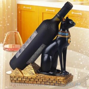  wine bottle holder resin cat cat equipment ornament stand rack sculpture interior objet d'art animal ejipto ornament ethnic all 2 color 