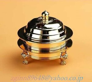 密教法具 寺院仏具 火舎香炉 仏具用品 仏壇用 真鍮 直径7cm