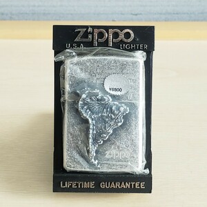 店舗保管品 未着火 ZIPPO ジッポー ライター アフリカ大陸 The compass of the heart always leads a man to the South. 動作未確認 現状品