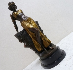 (*BM) bronze image /ejipto woman image milos fins ks height 57./12.2kg copper made marble sculpture made of metal art ornament objet d'art retro 