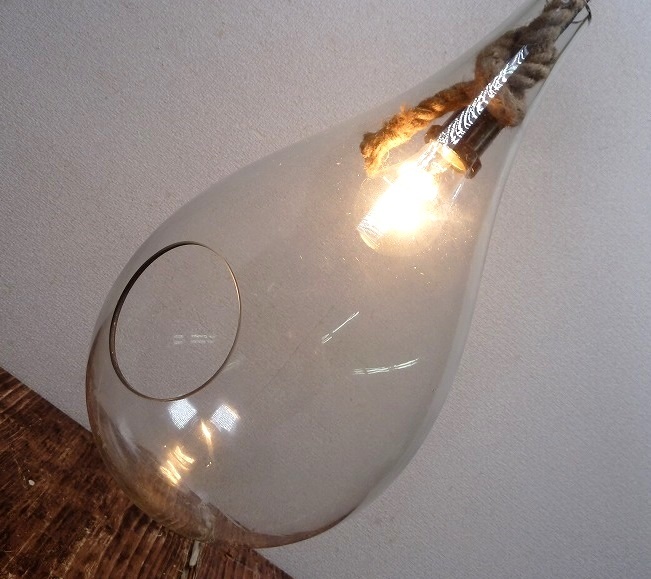 (☆BM) 吊灯/玻璃水滴形栖息玻璃容器照明手工制作透明古董复古天花板灯咖啡馆, 天花板照明, 吊灯, 其他的