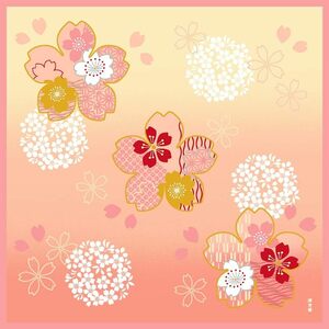 濱文様　小布　雅SAKURA　ピンク　約50×50cm　綿100％　日本製　新品