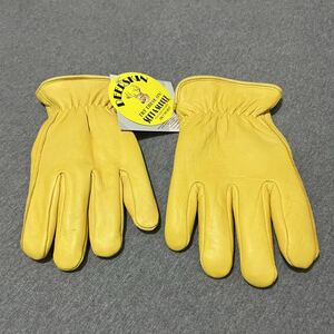 NAPA GLOVE ディアスキン グローブ 鹿革 裏地付き レザーグローブ 鹿革製 バイカー仕様 防寒 手袋 グローブ ゴールド イエロー