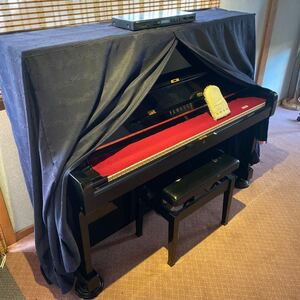 YAMAHA ヤマハ アップライトピアノ U1H 88鍵盤 3ペダル 調律検査カード・椅子・保護カバー・キーカバー・自動演奏機・ソフト4本付き