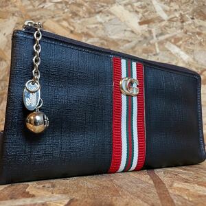 1円〜【美品】 GUCCI グッチ マーモント GG ウォレット メンズ レディース 長財布 インターロッキング ラウンドファスナー 