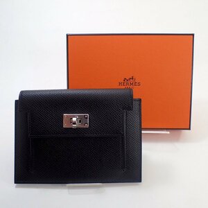 【吉村質店】新同品HERMES/エルメスケリーポケット コンパクトY刻印ブラック箱付