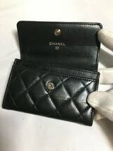 シャネル 　美品　マトラッセ ラムスキン カードケース 名刺入れ 財布 ブラック CHANEL _画像5