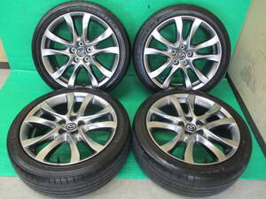 マツダ アテンザ 純正【19×7.5J+45 5H-114.3】2021年製 GOODYEAR EAGLE RVF 225/45R19 埼玉県発 現物確認OK♪225/45-19 4本set