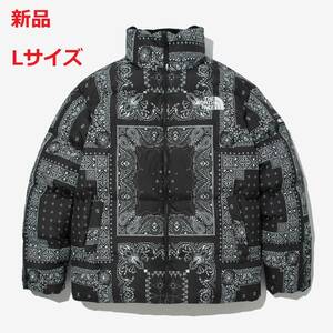 [THE NORTH FACE] Nuptse バンダナ ペイズリー Down Jacket ダウン ジャケット ノース フェイス BLK L