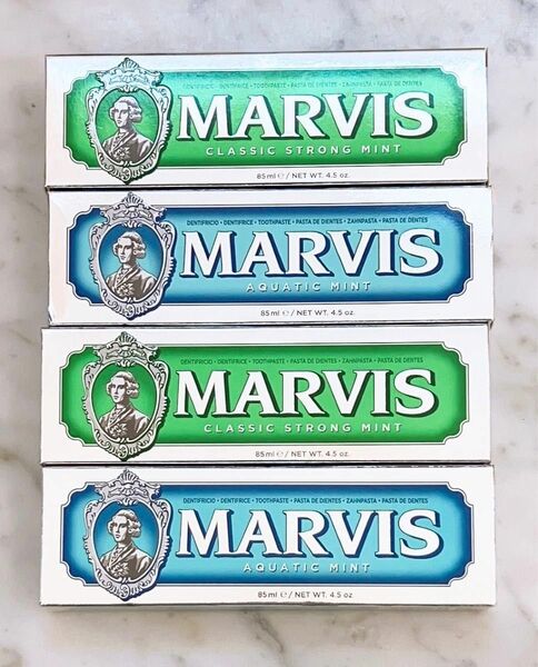 MARVIS マービス　アクアミント&ストロングミント　85ml×4本セット♪