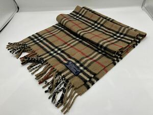 2420134001 BURBERRY バーバリー LONDON ロンドン マフラー ベージュ系 カシミヤ100％ CASHMERE ユニセックス 中古