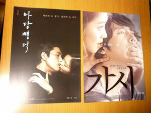 韓国　　映画　　チラシ　ハングル　　韓国語　２種　　２枚セット チョンウソン　　チャンヒョク　チョボア