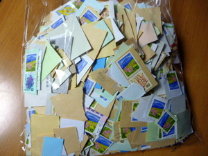 利尻島　　紙付き５００ｇ　　３１０円　日本普通切手使用済み　　使用済み切手　　