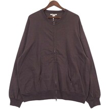 blurhms / C/Silk Nep Crew-zip ブラームス コットン シルク ジップアップ クルーネック スウェット カーディガン BHS23S031 表記サイズ4_画像1