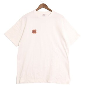 SEE SEE シーシー ロゴ プリント クルーネック Tシャツ 半袖 カットソー ホワイト 表記サイズXL