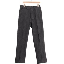 CUSHMAN / BLACK CHAMBRAY TROUSERS クッシュマン ブラック シャンブレー トラウザーズ ワークパンツ 22097 表記サイズ28_画像1