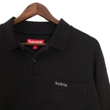 Supreme / 23FW Thermal L/S Polo シュプリーム 胸ポケット付き サーマル ロングスリーブ ポロシャツ 表記サイズL_画像3