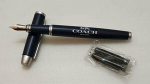 未使用　COACH コーチ 万年筆　カートリッジ付　ブランド　ノベルティ　レア　非売品　付録 24時間以内発送　文房具　ブリキ　限定