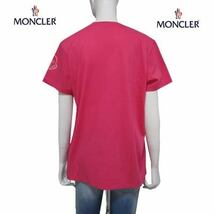 モンクレール(MONCLER) レディース 半袖 ロゴ アーム部分MONCLERロゴ入りコットンTシャツ ピンク 8C00011 809CR 546 (R31900) L　_画像5