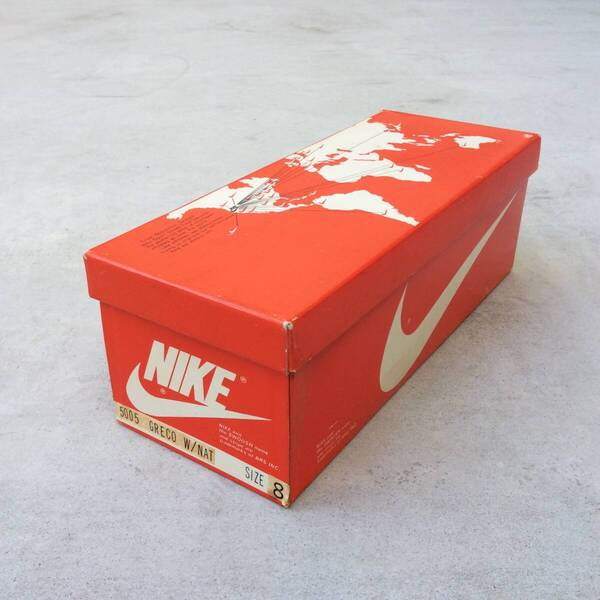 1980's Vintage Nike Shoe Box【empty】 / GRECO(1980年代 ヴィンテージ Nike 空靴箱)