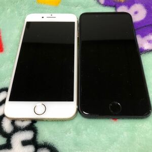 1円〜 SIMフリー iPhone7 2台セット ゴールドとブラック 128GB 判定○ 送料無料 