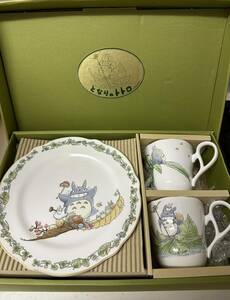 未使用品！ Noritake ノリタケ となりのトトロ 皿×2 マグカップ×2 ペアセット