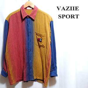 ☆VAZIIE SPORT　☆日本製　☆毛素材　☆長袖シャツ　☆ロングスリーブシャツ　☆前あき　☆メンズ　☆サイズ48