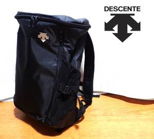 ☆DESCENTE　☆デサント　☆スクエア型　☆バックパック　☆リュックサック　☆ディパック　☆スポーツバッグ　☆ブラック　