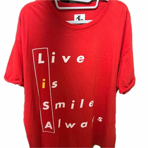 LiSA LiVE is SMiLE ALWAYS 「eN」レッド　ビッグTシャツ 半袖Tシャツ　フリーサイズ