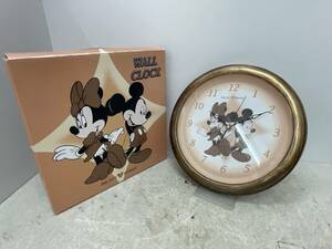 【H-0-R169】　　ディズニー 掛け時計 ミッキー&ミニー 未使用