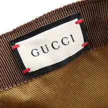 グッチ 帽子 GUCCI GGキャンバスxレザー ベースボール キャップ ロゴ XL 60cm ベージュxブラウン メンズ 576253 T-YJ06172_画像7