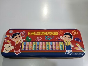 不二家 チョコえんぴつ 鉛筆 チョコレート 缶 ペコちゃん 昭和レトロ ペンケース 