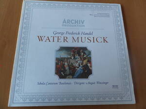 独アルヒーブ盤ヘンデル・水上の音楽全22曲古楽器演奏に確信と先見性を発揮したヴェンツインガー・バーゼルスコラカントールムの先駆的録音
