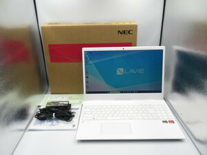 NEC 15.6型 LAVIE N15 ノートパソコン【PC-N153CEAW】パールホワイト 元箱付 初期化済み 23.10月購入 中古 美品相当 ★メーカー保証付★