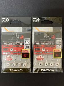 ☆新品未開封☆　ダイワ　DAIWA　月下美人 SWライトジグヘッドSS レッドグロー　1.5ｇ　♯8　【２点セット】 アジング メバリング